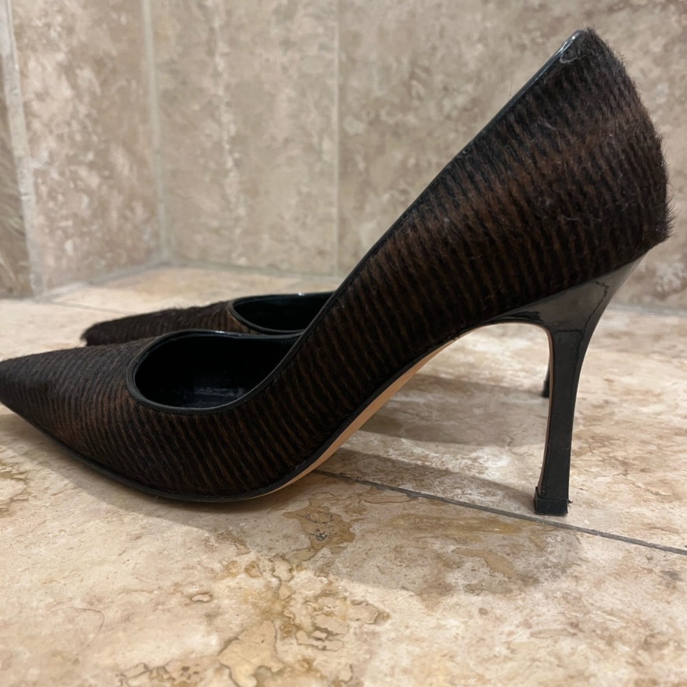 Manolo Blahnik Black and Brown Heels